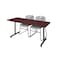 Kobe Rectangle Training Table, 60" W, 29" H, Laminate Top, Mahogany MKTRCT6030MH44GY - alternate 1
